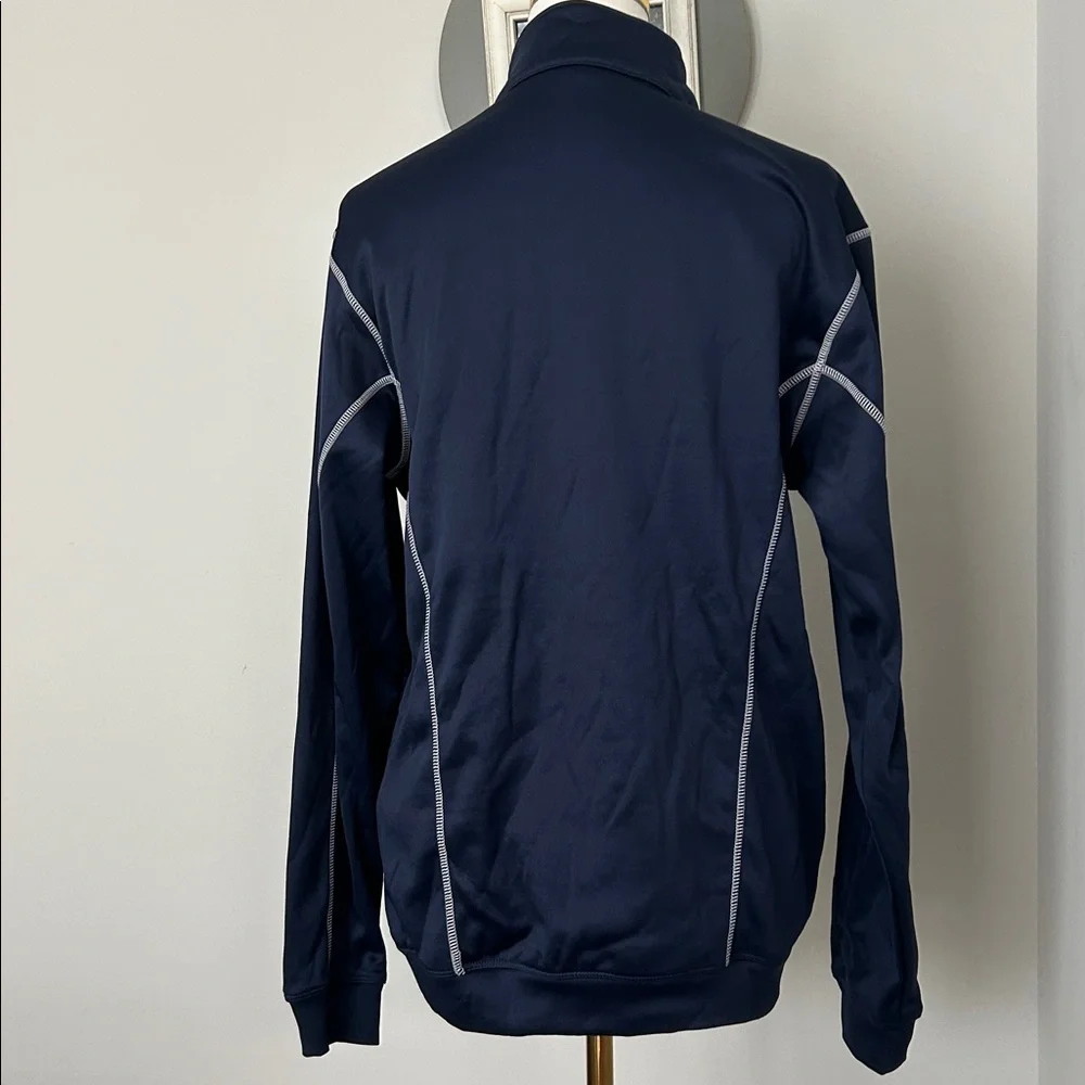 Nike Golf Therma-Fit Pullover 1/4 Zip Long Sleeve Blue White Stitching Accents